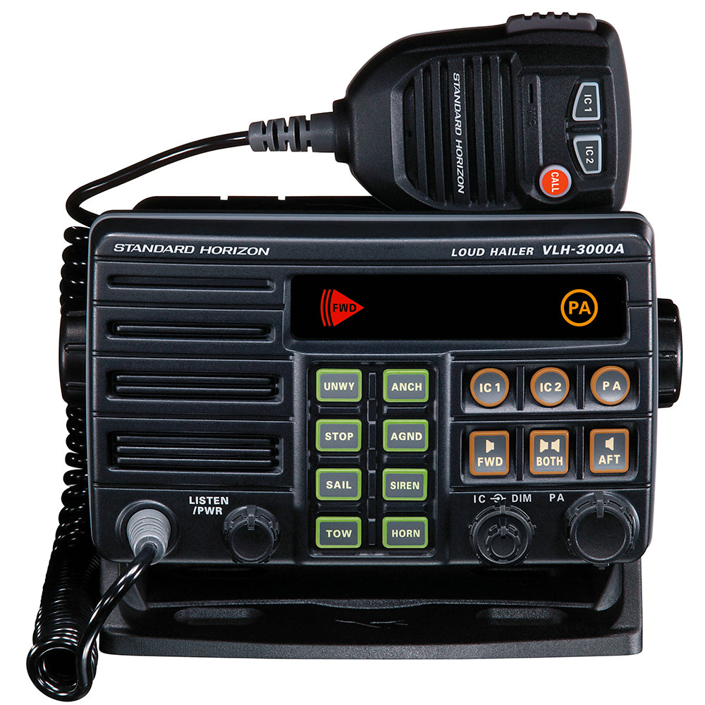 Standard Horizon - VLH-3000A 30W Dual Zone PA Loud Hailer Fog - With Listen Back, 2 Optional Intercom Stations — Quality Boat Parts