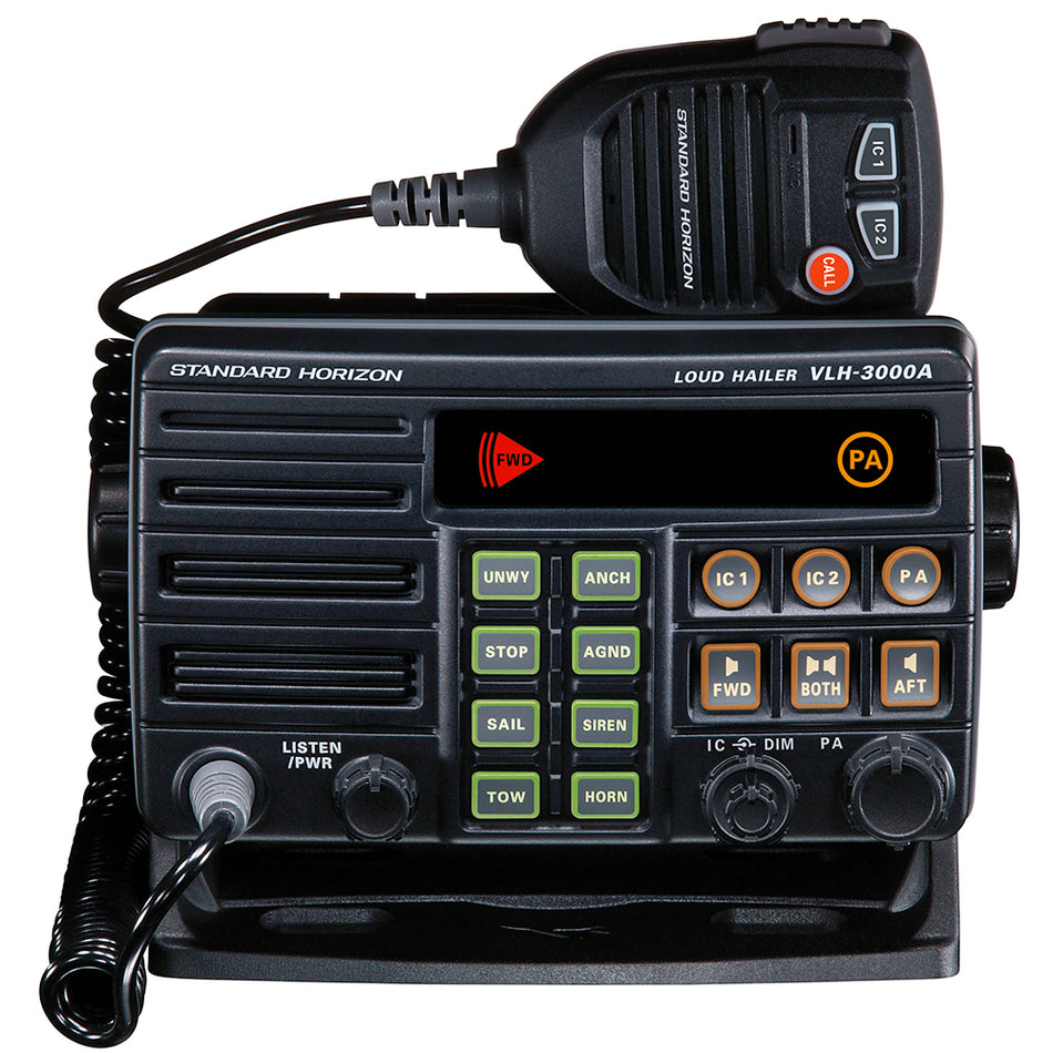 Standard Horizon - VLH-3000A 30W Dual Zone PA Loud Hailer Fog - With Listen Back, 2 Optional Intercom Stations — Quality Boat Parts