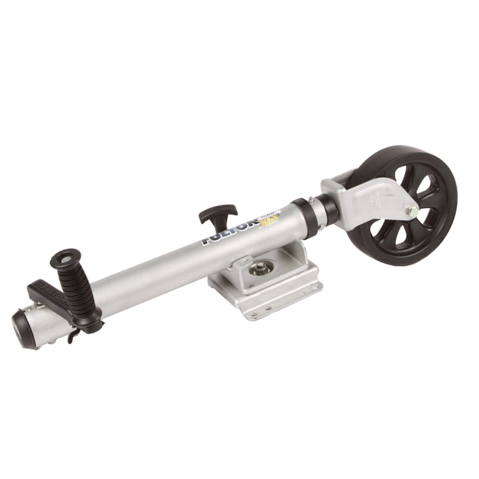 Fulton - Swing Away Bolt-On Jack - With 12" Travel, 8" Poly Wheel, Sharkskin Finish, XLT 1500 lbs — Quality Boat Parts