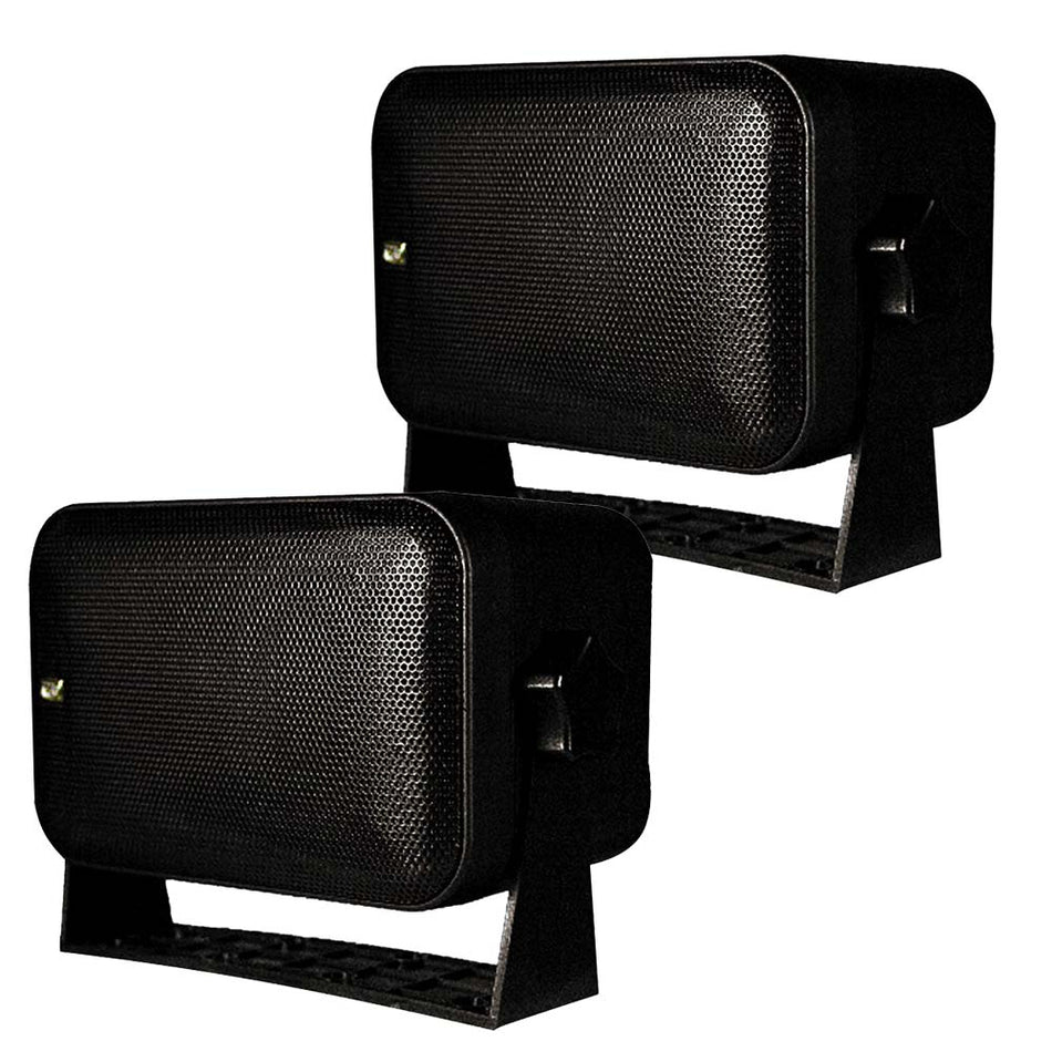 Poly-Planar - Box Speakers - Pair, Black — Quality Boat Parts