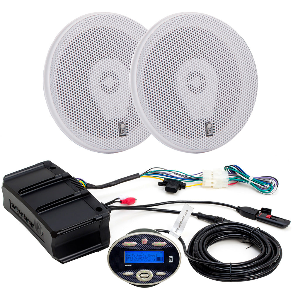 Poly-Planar - Amplifier Package - With ME70BT, MA-8505W Speakers — Quality Boat Parts
