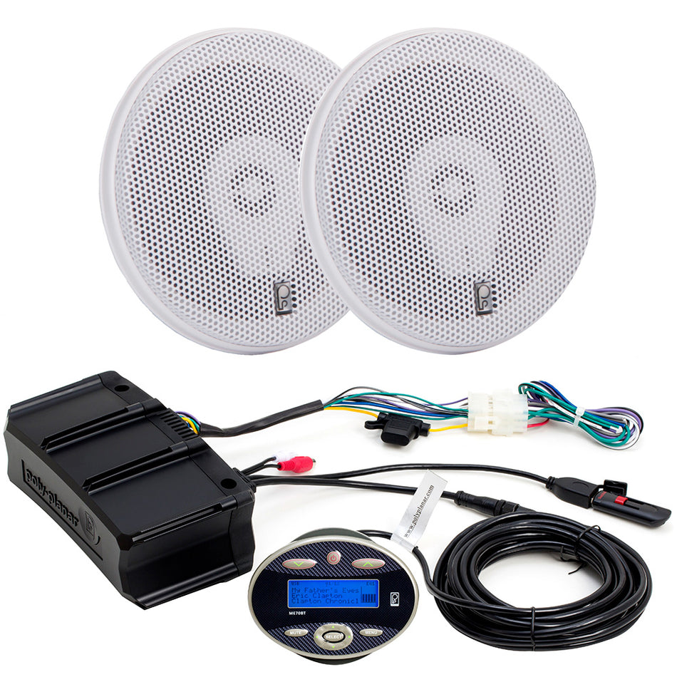 Poly-Planar - Amplifier Package - With ME70BT, MA-8505W Speakers — Quality Boat Parts