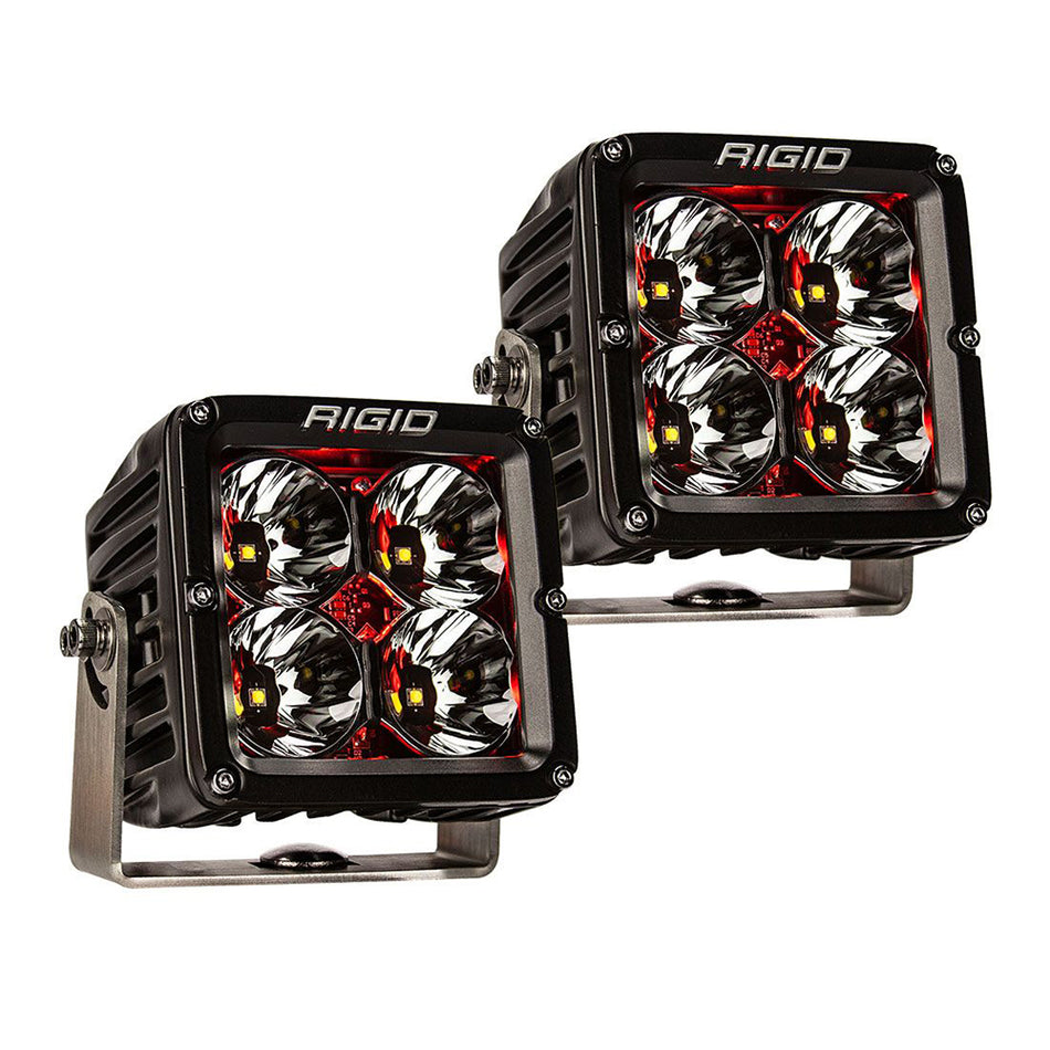 RIGID Industries - Radiance Pod Light XL - Black Case, With Red Backlight, Pair — Quality Boat Parts