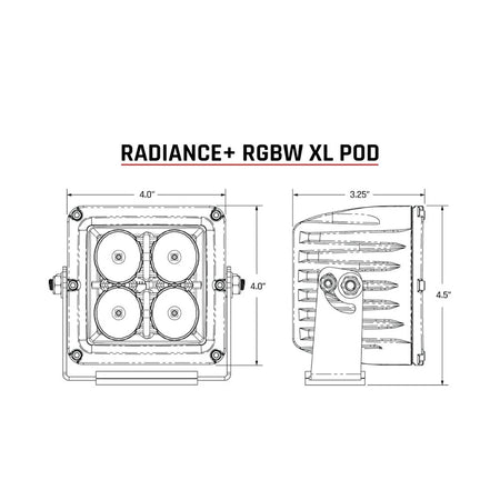 RIGID Industries - XL Radiance + Light Pod - RGBW, Pair — Quality Boat Parts