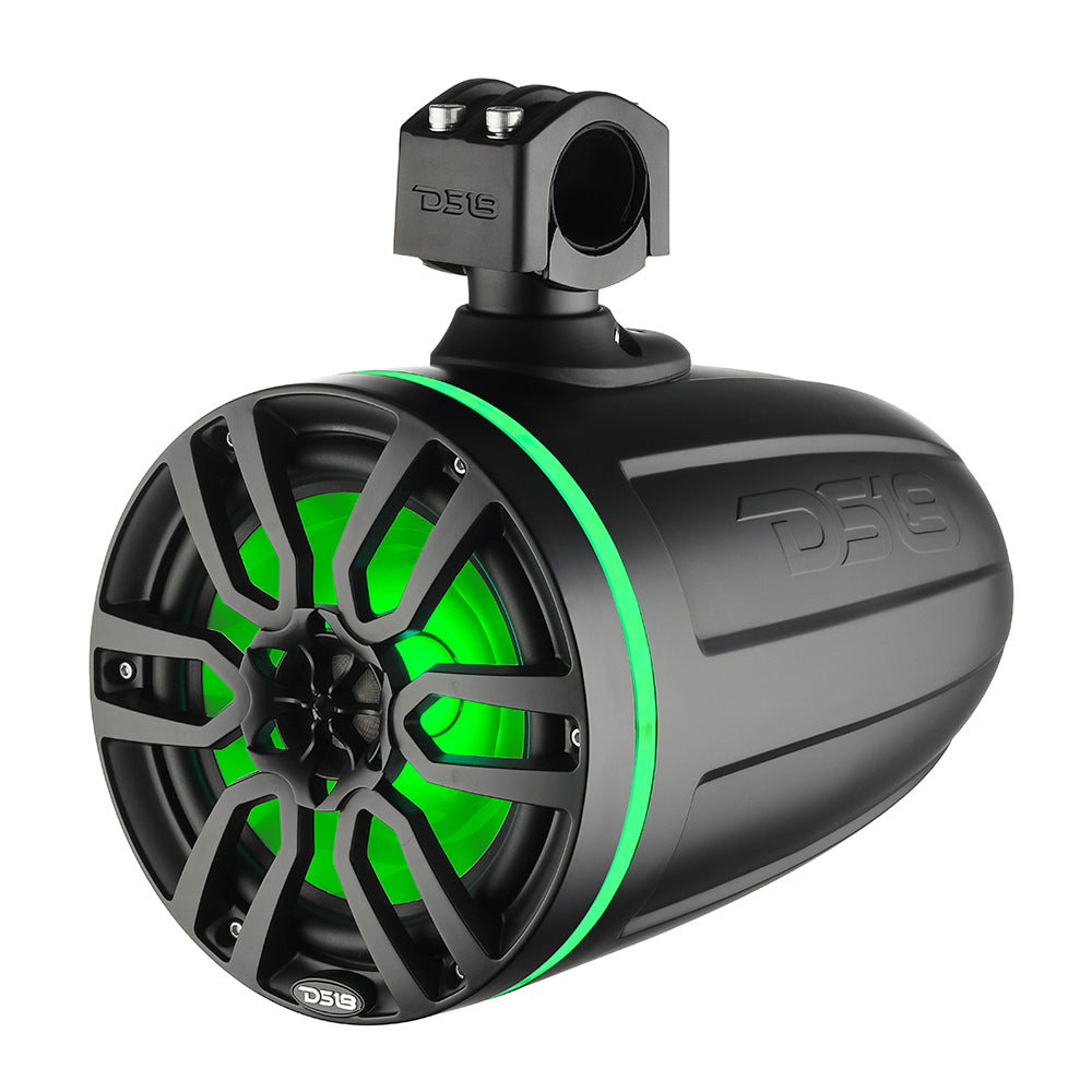DS18 - X Series HYDRO 8" Wakeboard Pod Tower Speaker - With RGB LED Light, 375W, Matte Black — Quality Boat Parts