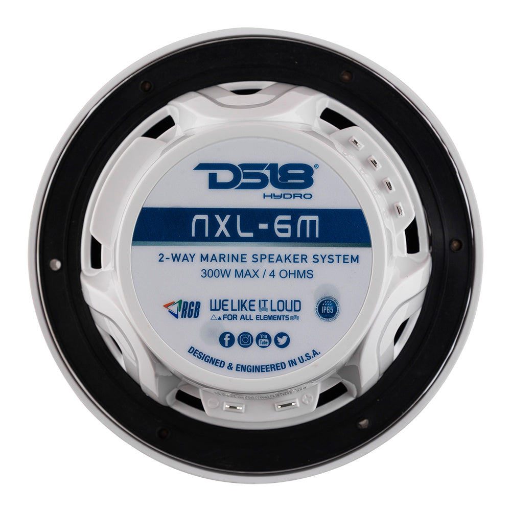 DS18 - New Edition HYDRO 6.5" 2-Way Marine Speakers - With RGB LED Lighting, 300W — Quality Boat Parts