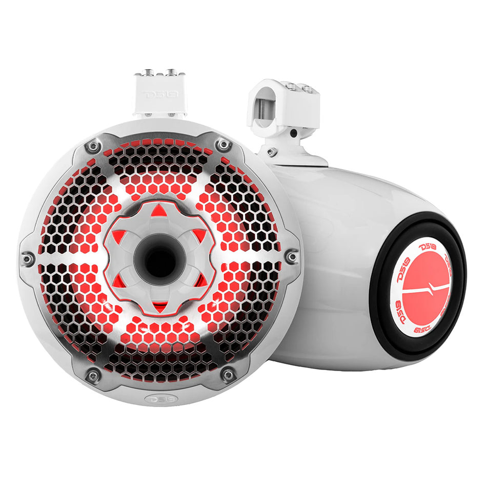 DS18 - HYDRO 10" Neodymium Marine Towers - With Built-In Passive Radiator, 1" Driver RGB LED Lights, 900W — Quality Boat Parts