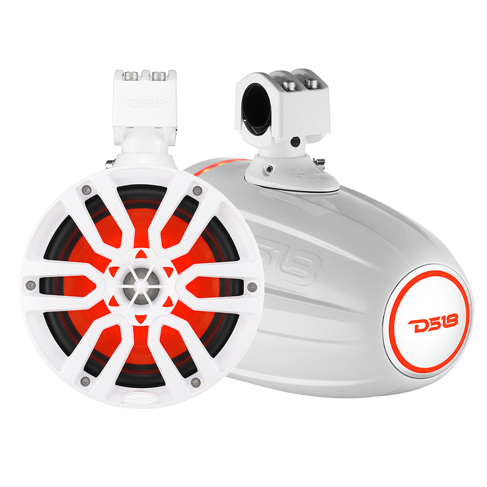 DS18 - X Series HYDRO 6.5" Wakeboard Pod Tower Speaker - With RGB LED Light, 300W — Quality Boat Parts