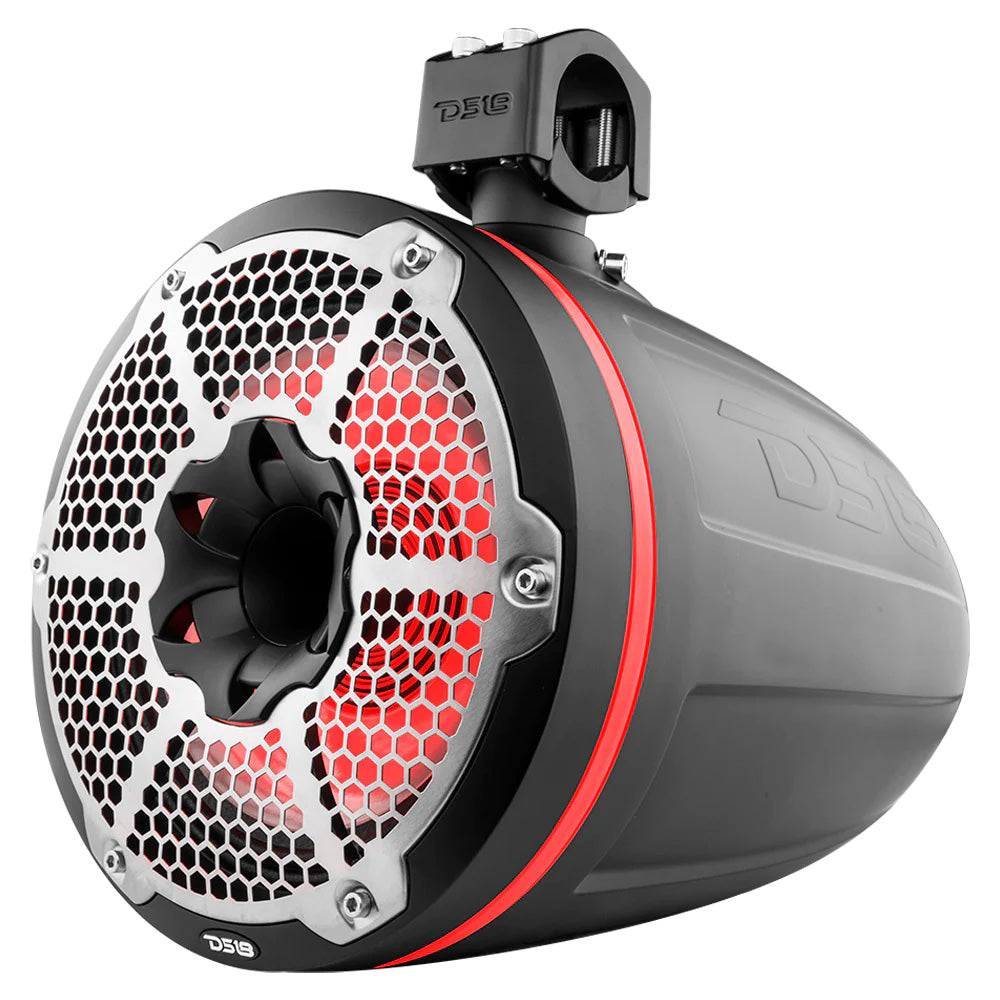 DS18 - HYDRO 10" Neodymium Marine Towers - With Built-In Passive Radiator, 1" Driver RGB LED Lights — Quality Boat Parts