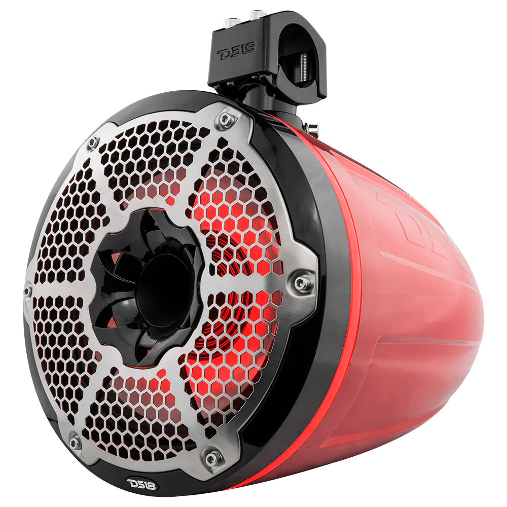 DS18 - HYDRO 10" Neodymium Marine Towers - With Built-In Passive Radiator, 1" Driver RGB LED Lights — Quality Boat Parts