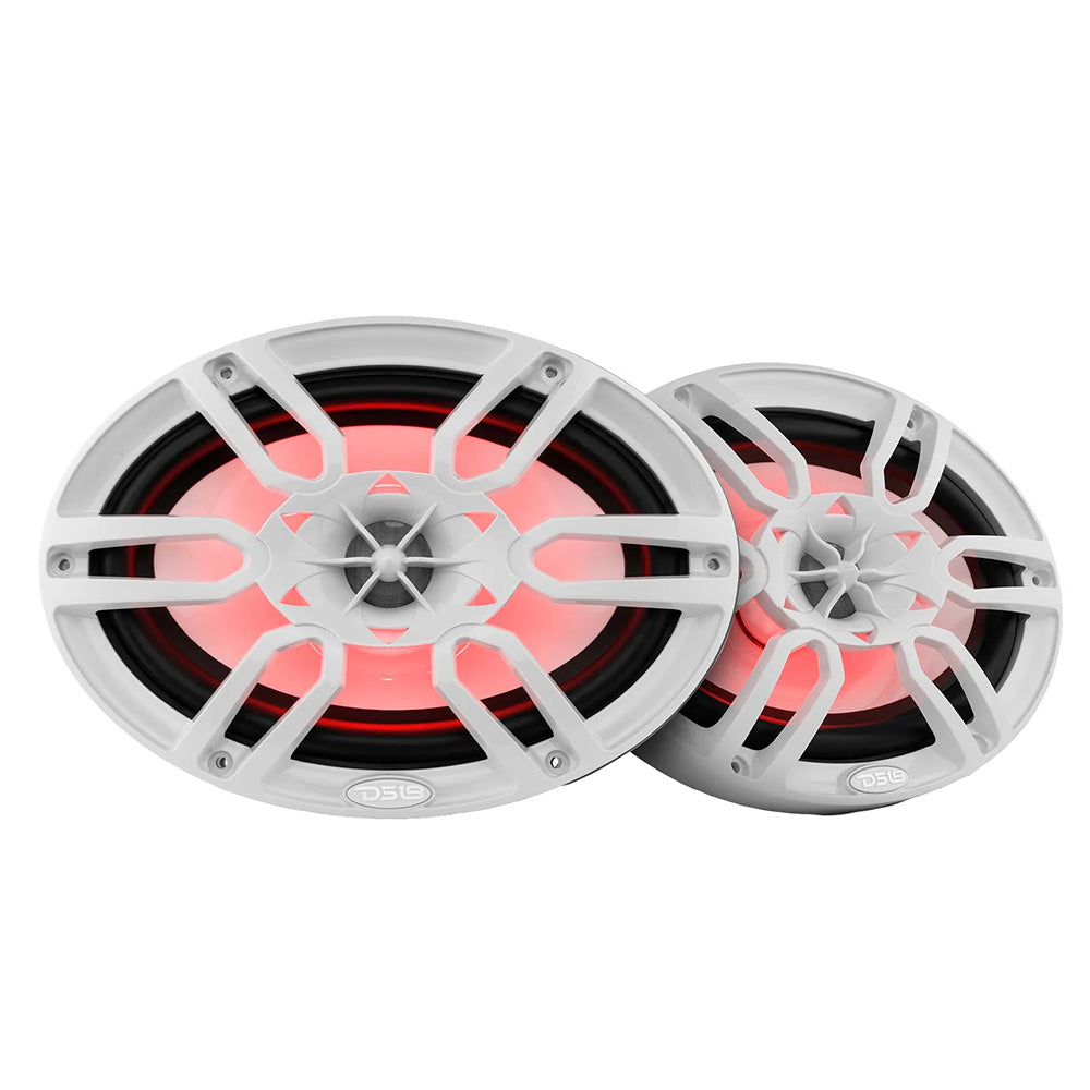 DS18 - HYDRO 6 x 9" 2-Way Marine Speakers - With Integrated RGB LED Lights, 375W — Quality Boat Parts
