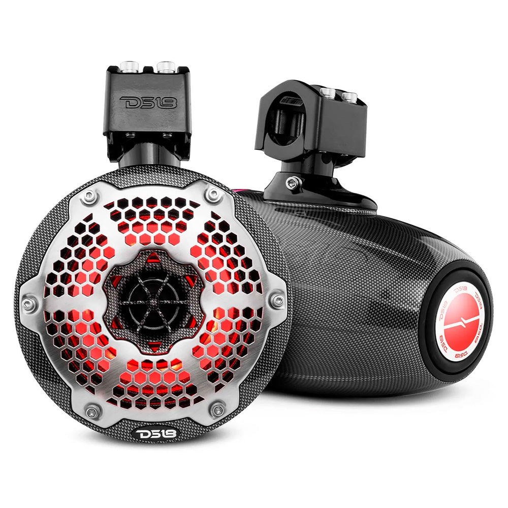 DS18 - X Series HYDRO 2-Way Wakeboard Pod Tower Speakers RGB Lights - Black — Quality Boat Parts