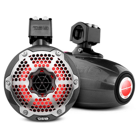 DS18 - X Series HYDRO 2-Way Wakeboard Pod Tower Speakers RGB Lights - Black — Quality Boat Parts