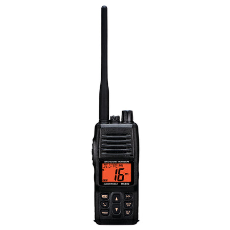 Standard Horizon - HX380 5W Commercial Grade Submersible IPX-7 Handheld VHF Radio - With LMR Channels — Quality Boat Parts