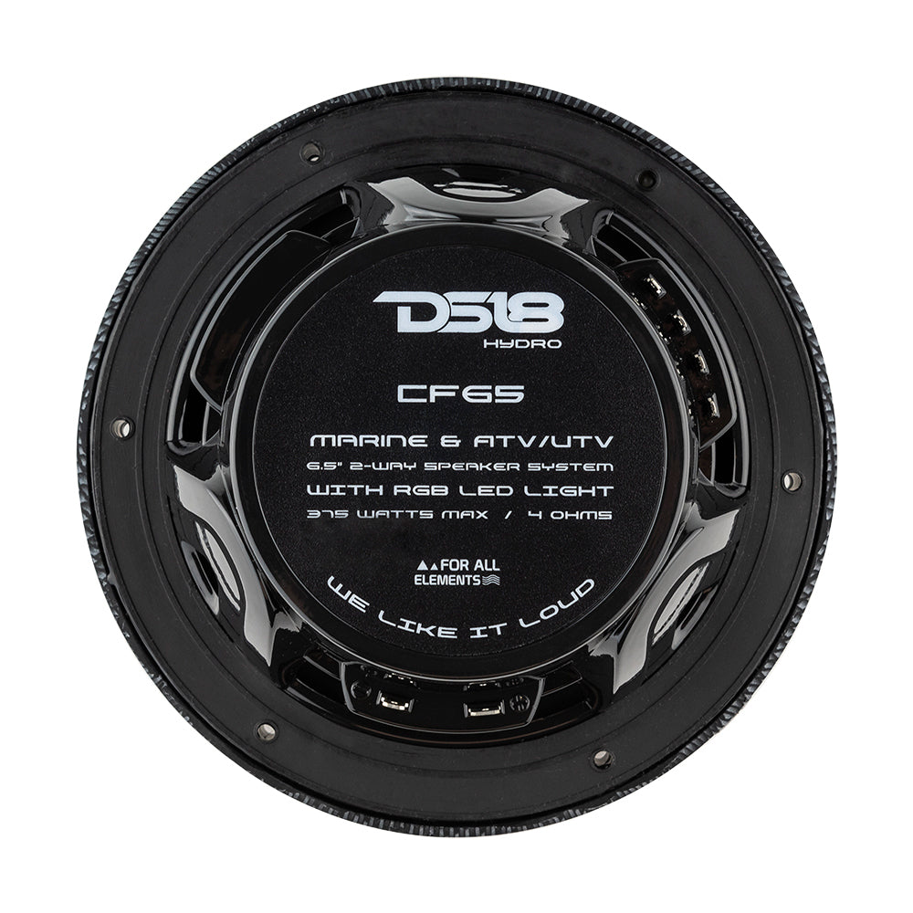 DS18 - HYDRO 2-Way Marine Speakers - With RGB LED Lights, Carbon Fiber — Quality Boat Parts