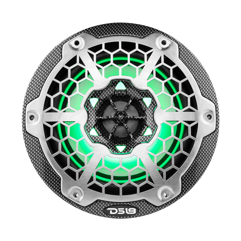 DS18 - HYDRO 2-Way Marine Speakers - With RGB LED Lights, Carbon Fiber — Quality Boat Parts
