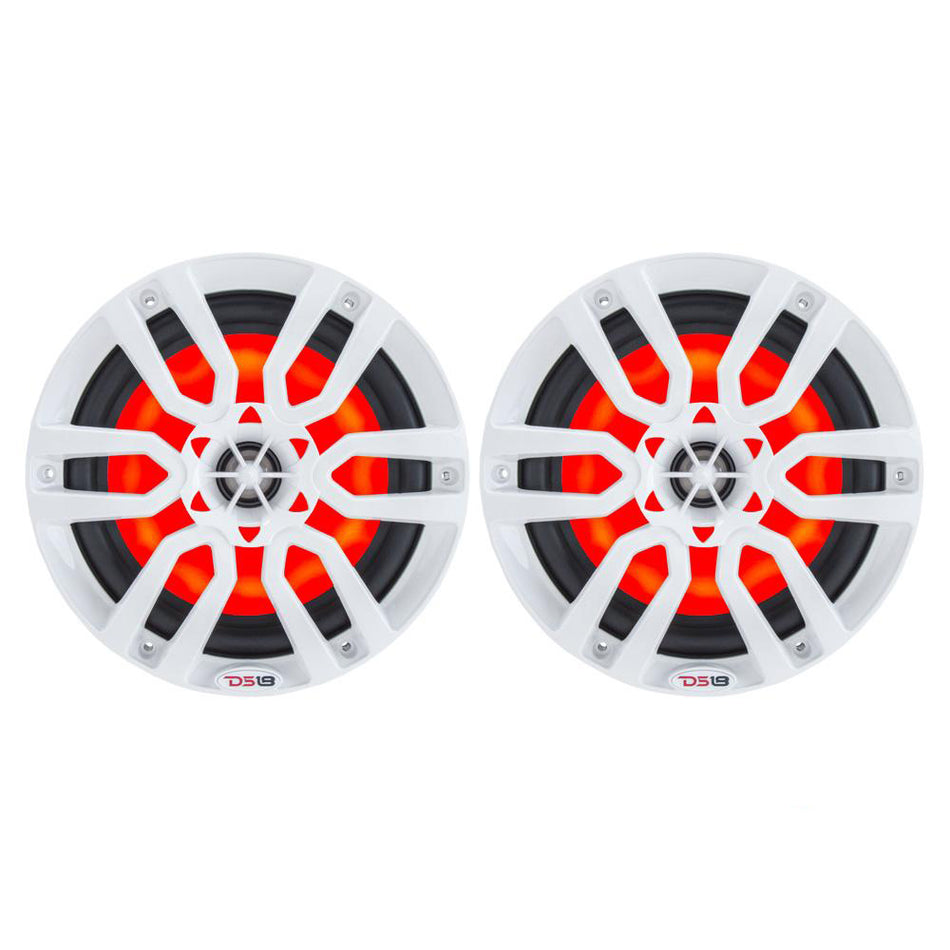 DS18 - HYDRO 6.5" 2-Way Marine Speakers - With RGB LED Lights — Quality Boat Parts