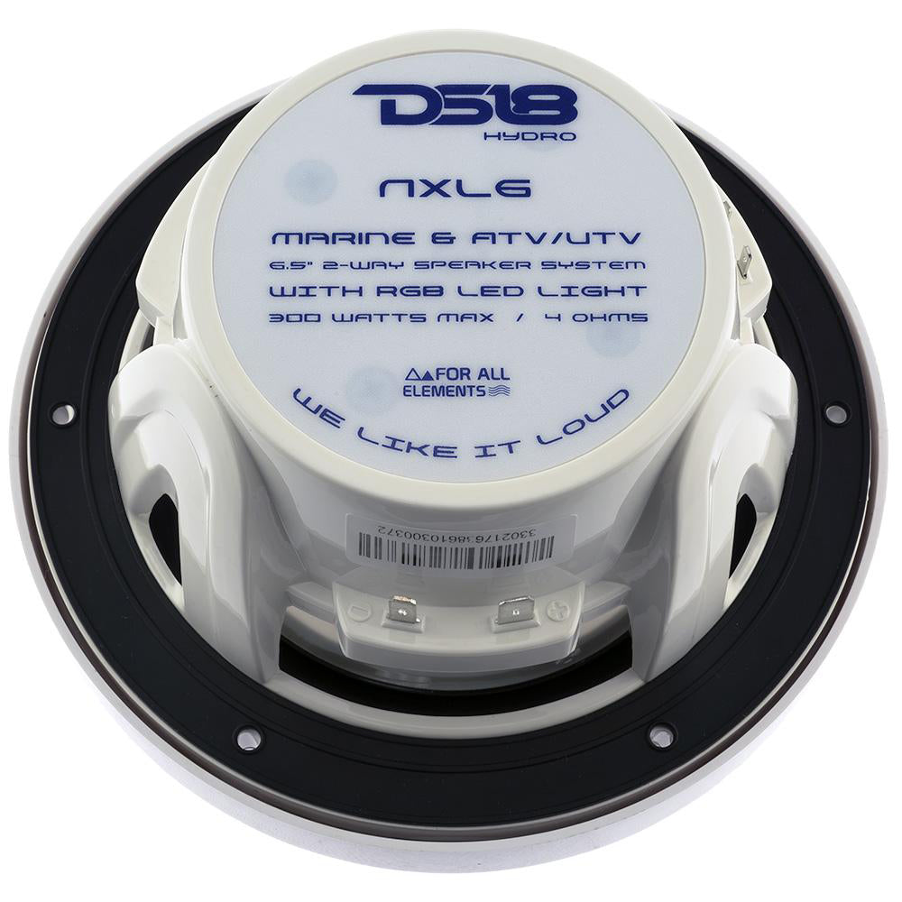 DS18 - HYDRO 6.5" 2-Way Marine Speakers - With RGB LED Lights — Quality Boat Parts
