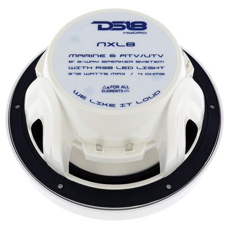 DS18 - HYDRO 8" 2-Way Marine Speakers - With RGB LED Lights — Quality Boat Parts