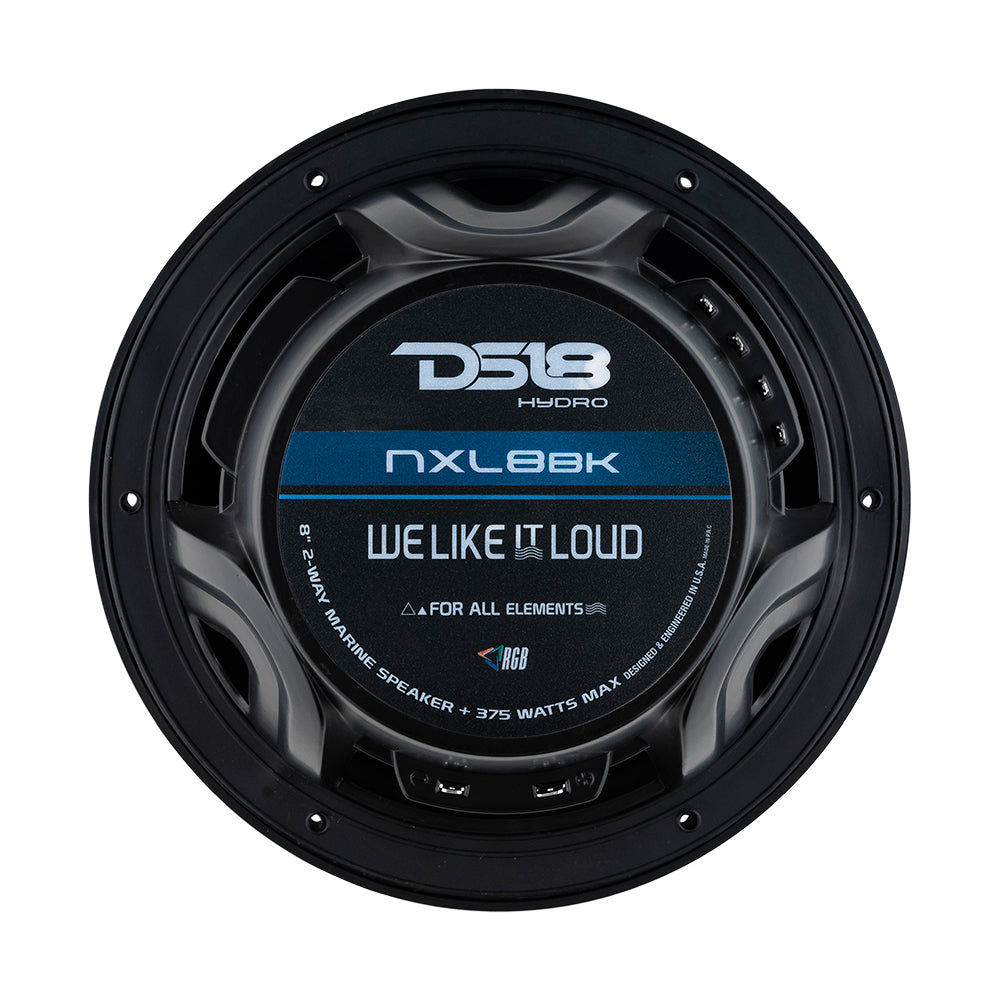 DS18 - HYDRO 8" 2-Way Marine Speakers - With RGB LED Lights — Quality Boat Parts