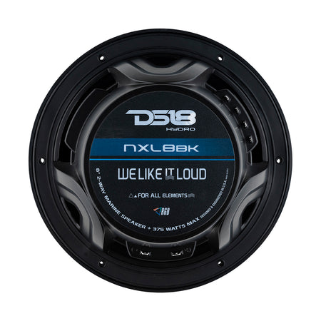 DS18 - HYDRO 8" 2-Way Marine Speakers - With RGB LED Lights — Quality Boat Parts