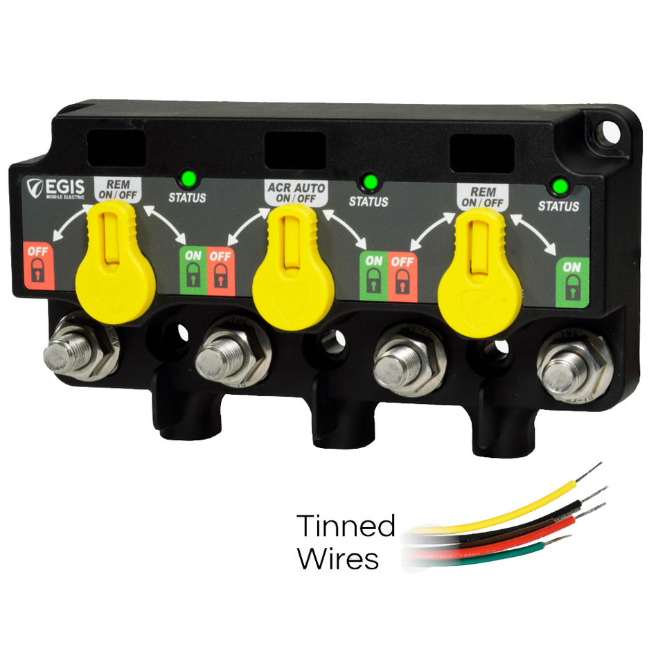 Egis Mobile Electric - XD Series Triple Flex 2 Relay-ACR-Relay - With Knobs Tinned Wires — Quality Boat Parts