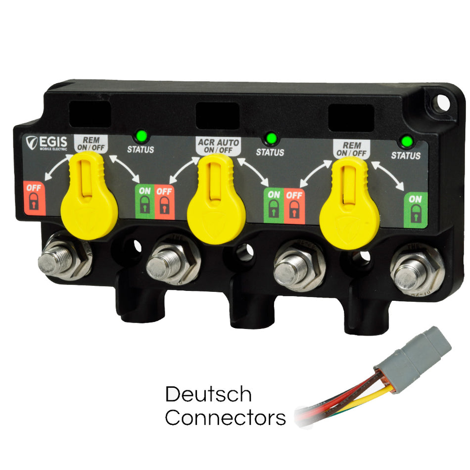 Egis Mobile Electric - XD Series Triple Flex 2 Relay-ACR-Relay - With Knobs 3X DTM Connector — Quality Boat Parts