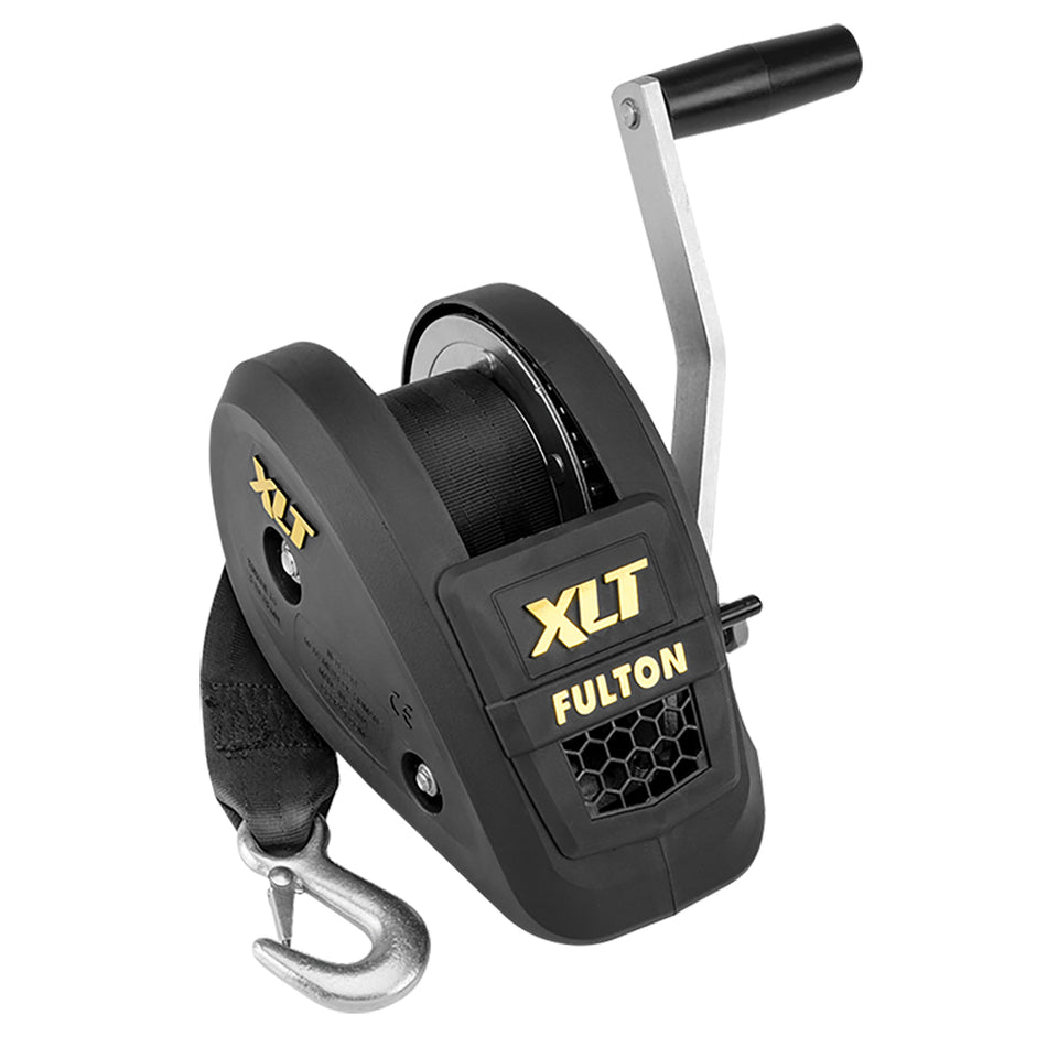 Fulton - Single Speed Winch - 20' Strap Included, Black Cover — Quality Boat Parts