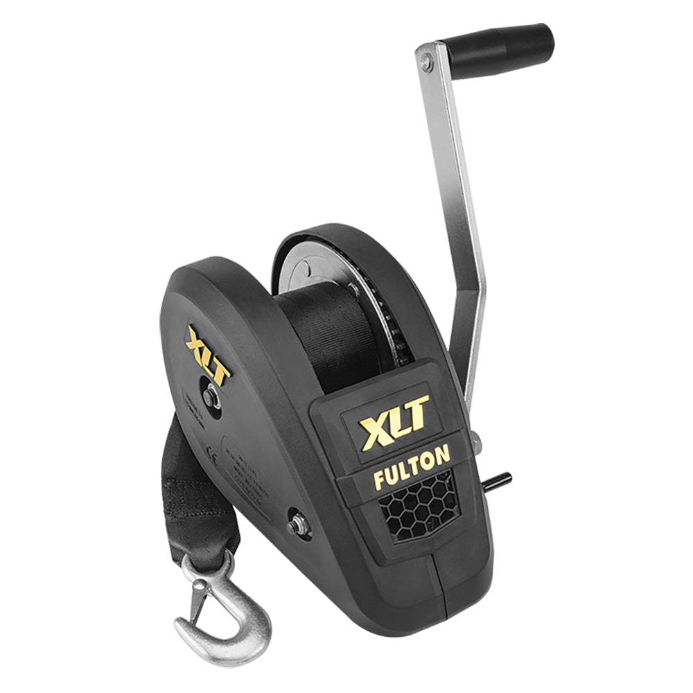 Fulton - Single Speed Winch - 20' Strap Included, Black Cover — Quality Boat Parts