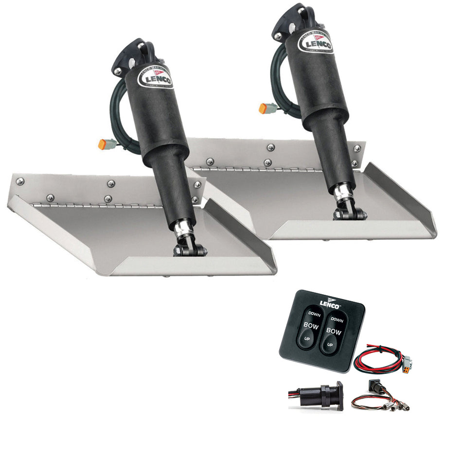Lenco Marine - Edgemount Trim Tab Kit - With Standard Tactile Switch Kit 12V — Quality Boat Parts