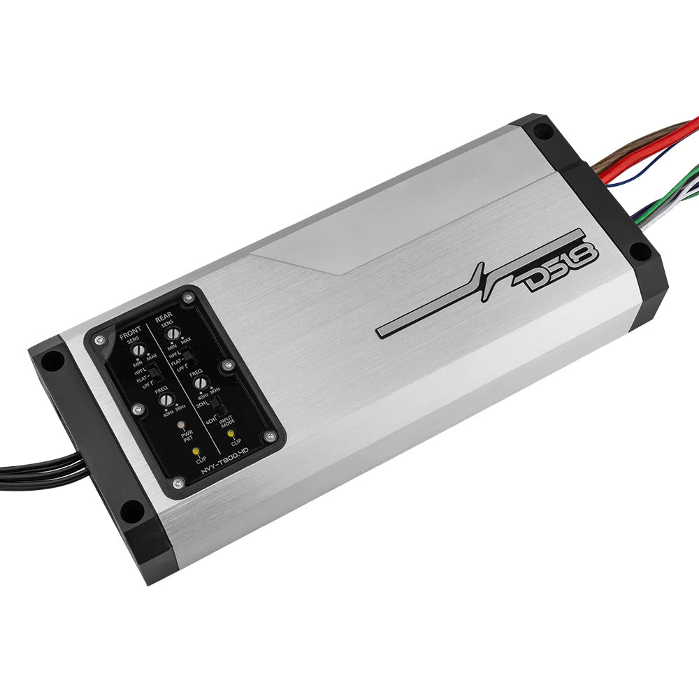 DS18 - Marine Waterproof Amplifier - Class D Full-Range, 4 Ohms, 200x4 RMS, 4-Channel — Quality Boat Parts