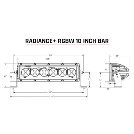 RIGID Industries - Radiance + 10" Light Bar - RGBW — Quality Boat Parts
