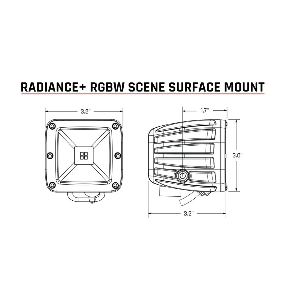 RIGID Industries - Radiance Pod Scene Light - RGBW — Quality Boat Parts