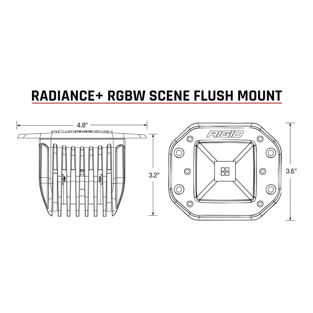 RIGID Industries - Radiance Pod Scene Light - RGBW — Quality Boat Parts