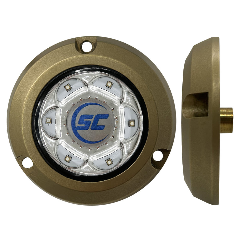 Shadow-Caster - SC2 Series Bronze Surface Mount Underwater Light — Quality Boat Parts