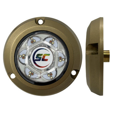 Shadow-Caster - SC2 Series Bronze Surface Mount Underwater Light — Quality Boat Parts