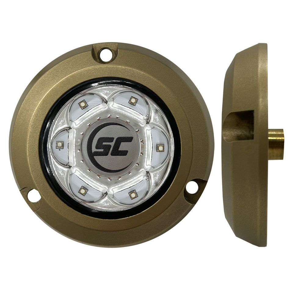 Shadow-Caster - SC2 Series Bronze Surface Mount Underwater Light — Quality Boat Parts