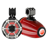 DS18 - 8" Neodymium Marine Towers - With Built-in Passive Radiator, 1" Driver RGB LED Light, Black — Quality Boat Parts