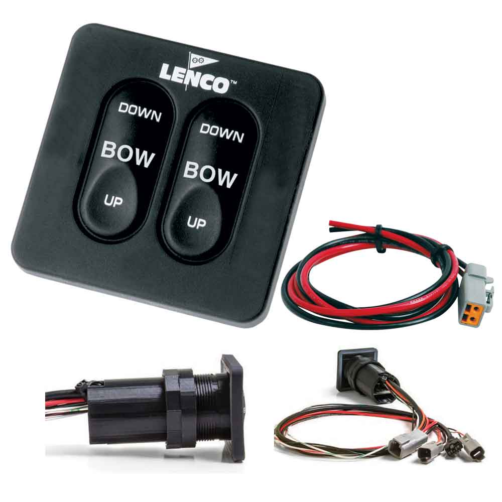 Lenco Marine - Standard Integrated Tactile Switch Kit - With Pigtail, For Single Actuator Systems — Quality Boat Parts