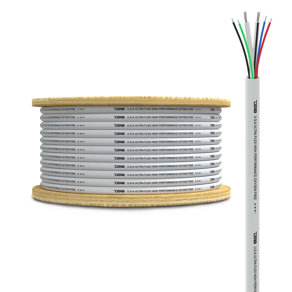 DS18 - Marine Tinned OFC Speaker Wire - 100" Spool, 18GA RGB Wire, with 16GA — Quality Boat Parts
