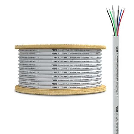 DS18 - Marine Tinned OFC Speaker Wire - 100" Spool, 18GA RGB Wire, with 16GA — Quality Boat Parts