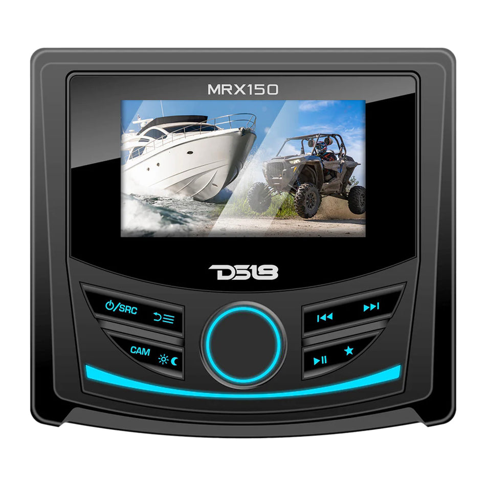 DS18 - Powersports Head Unit - With 3" Color TFT Display, Bluetooth, 4 x 40W — Quality Boat Parts