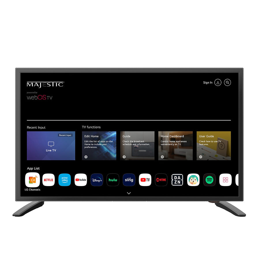 Majestic - 12V Smart LED TV WebOS - Mirror Cast, Bluetooth, North America — Quality Boat Parts