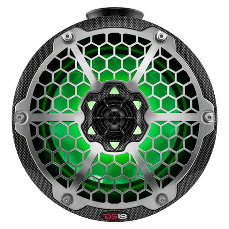 DS18 - HYDRO 8" Compact Wakeboard Pod Tower - With RGB Light, 375W, Black Carbon Fiber — Quality Boat Parts