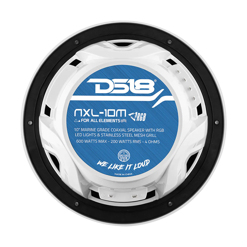 DS18 - HYDRO 10" 2-Way Speakers - With Bullet Tweeter & Integrated RGB LED Lights — Quality Boat Parts