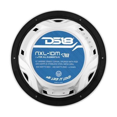 DS18 - HYDRO 10" 2-Way Speakers - With Bullet Tweeter & Integrated RGB LED Lights — Quality Boat Parts