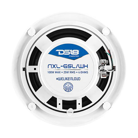DS18 - HYDRO 6.5" 2-Way Marine Slim Speakers - RGB LED Lighting, 100W — Quality Boat Parts