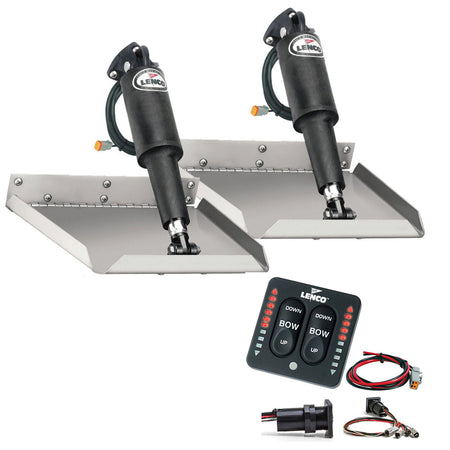 Lenco Marine - 9" x 12" Edge Mount Trim Tab Kit - With LED Indicator Switch Kit — Quality Boat Parts