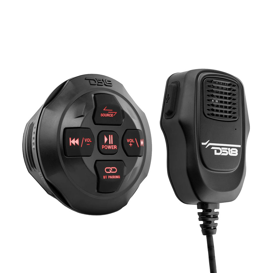 DS18 - Waterproof Universal Bluetooth - Streaming Audio Receiver, with Controller & Microphone — Quality Boat Parts
