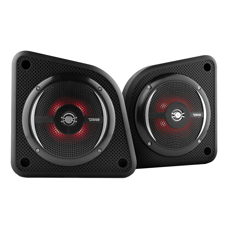 DS18 - Universal Shallow Enclosure - With Marine Speaker, 100W, Black — Quality Boat Parts